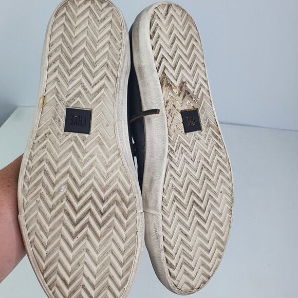 Frye Mens Size 12 Brett Low Sneaker Black Leather Lace Up Style Low Top - Picture 11 of 12